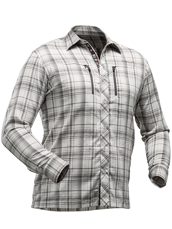 Pánská funkční košile PFANNER StretchAIR® s dlouhým rukávem, šedá, vel L