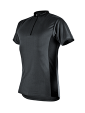 Pánské funkční triko PFANNER Zipp-Neck  s krátkým rukávem,šedá