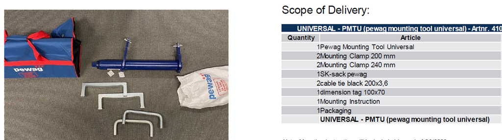 Napínák kolopásů univerzál - Pewag Bluetrack