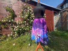 Dámská midi půlkolová úpletová sukně, magnolie, vel S,M